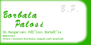 borbala palosi business card